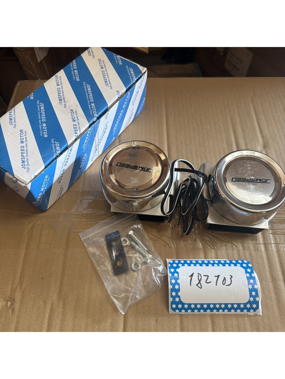 10001 12V Mini Twin Compact Electric Horn 109 dB Stainless Steel New